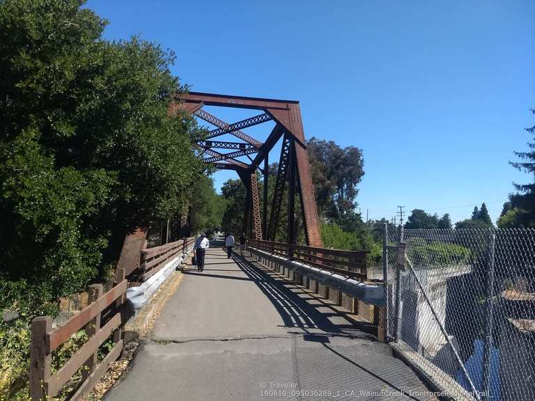 Iron Horse Trail Bridge across Walnut Creek Road Cycle Routes and Map