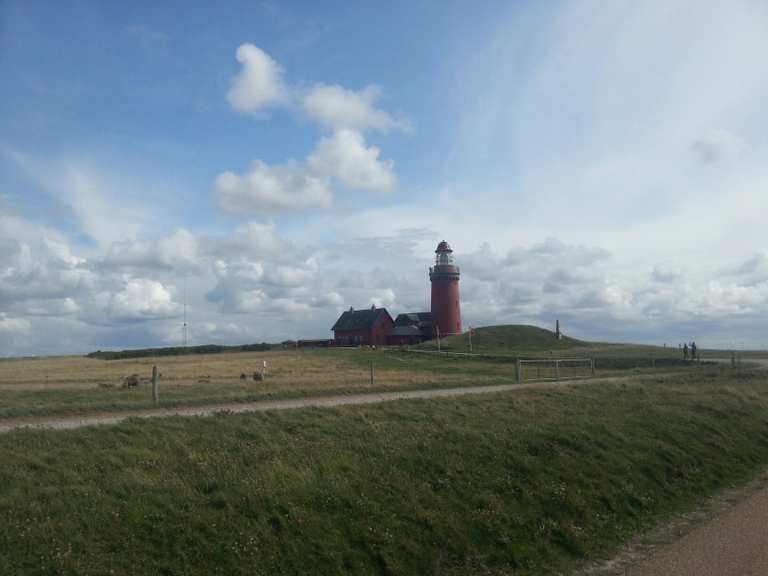 Bovbjerg Fyr - Der rote Leuchtturm direkt an der Kante ...