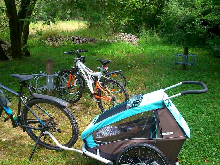 göltschtalbrücke zu käppels teichen mit dem fahrrad