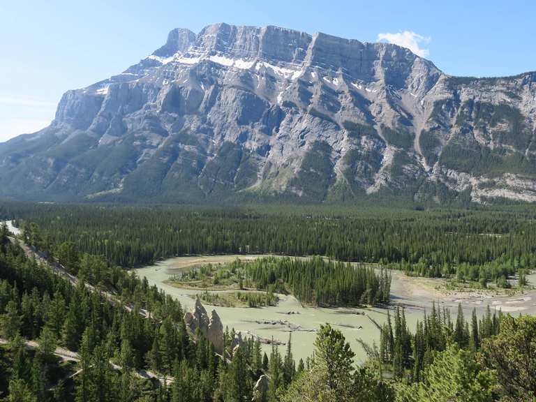 Bow Falls Viewpoint Hoodoos Viewpoint Runde von Banff Wanderung