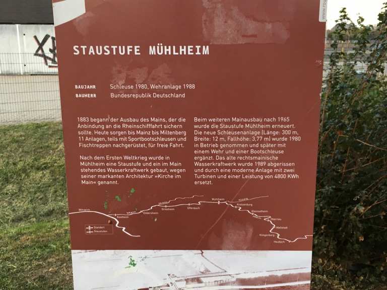 Staustufe und Schleuse Mühlheim Maintal, MainKinzig