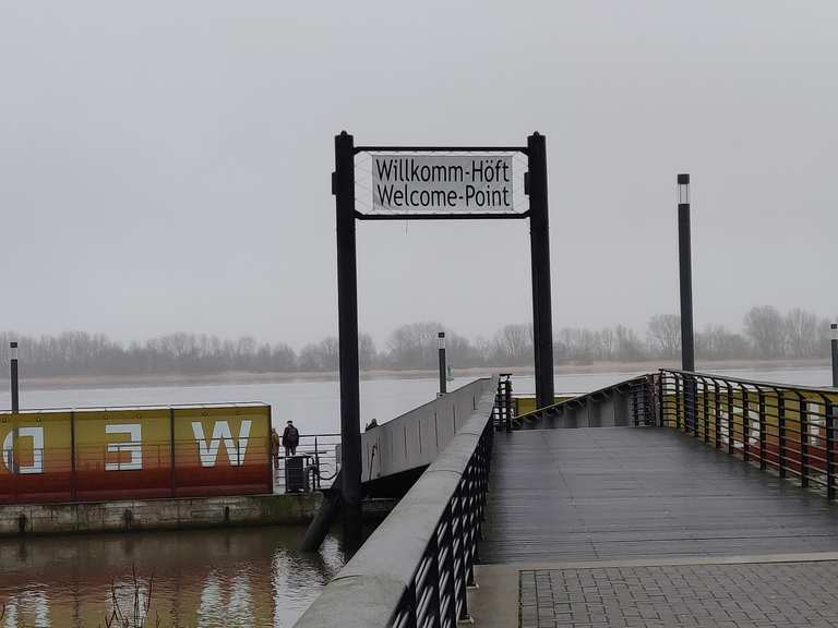 Schiffsbegrüßungsanlage WillkommHöft wandelroutes en hikes Komoot