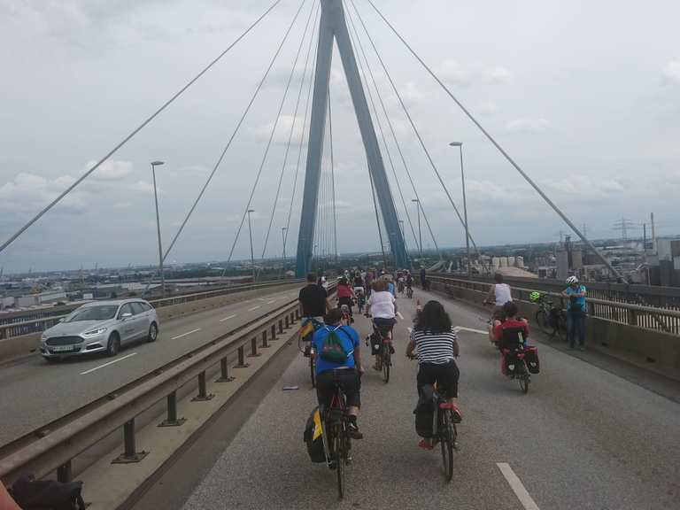 darf man mit dem fahrrad über die köhlbrandbrücke