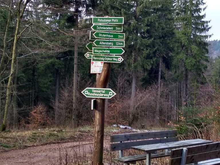 Vesserquelle ZehnTeicheHütte Runde von Vesser Wanderung Komoot