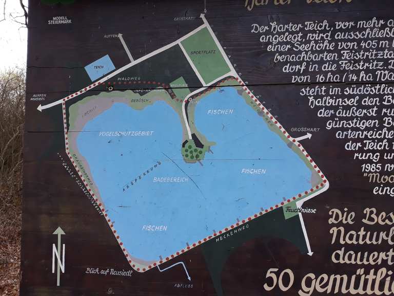 Naturteich Großhart Wanderungen und Rundwege komoot