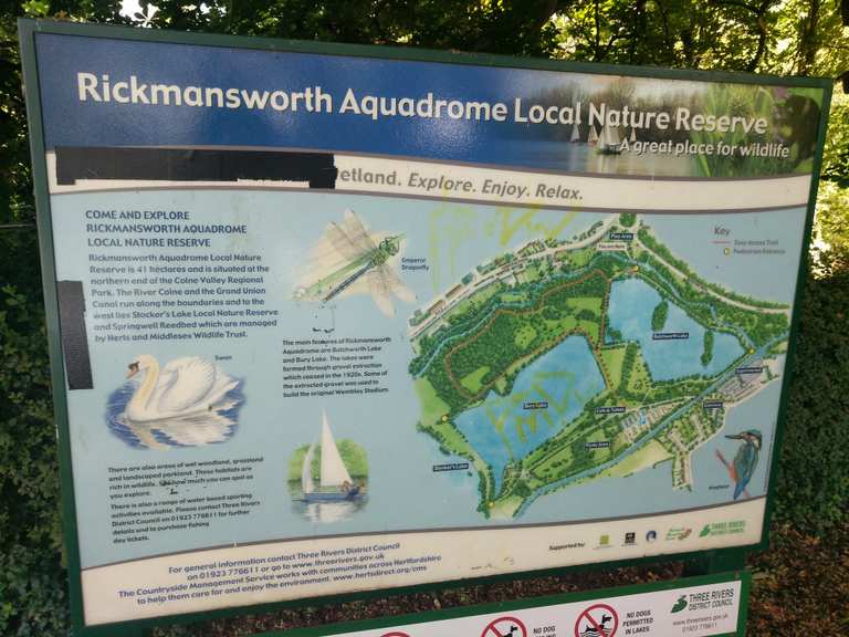 Rickmansworth Aquadrome Road Cycle Routes And Map 