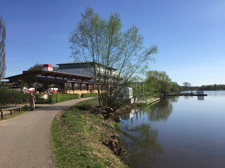 Fahrradzählstation am Vechtesee in Nordhorn 