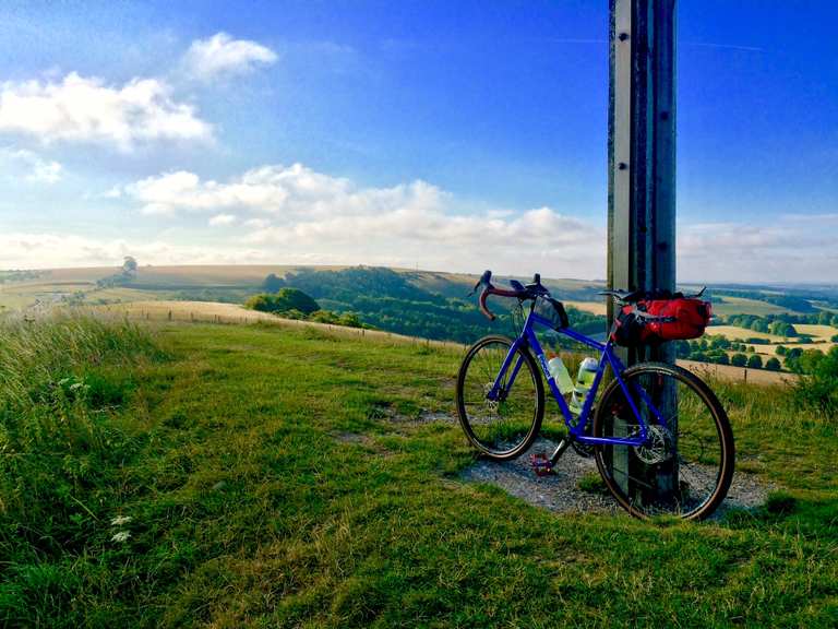 Wayfarers Walk on Bike Combe Gibbet to Ladle Hill Cycle Routes and