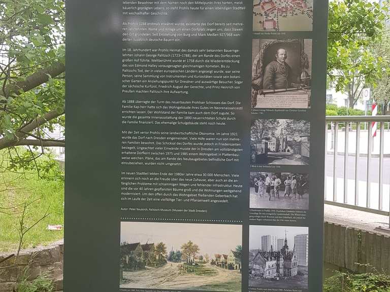 Rundweg Johann Palitzsch Museum Prohlis über den ArcheoPfad zu