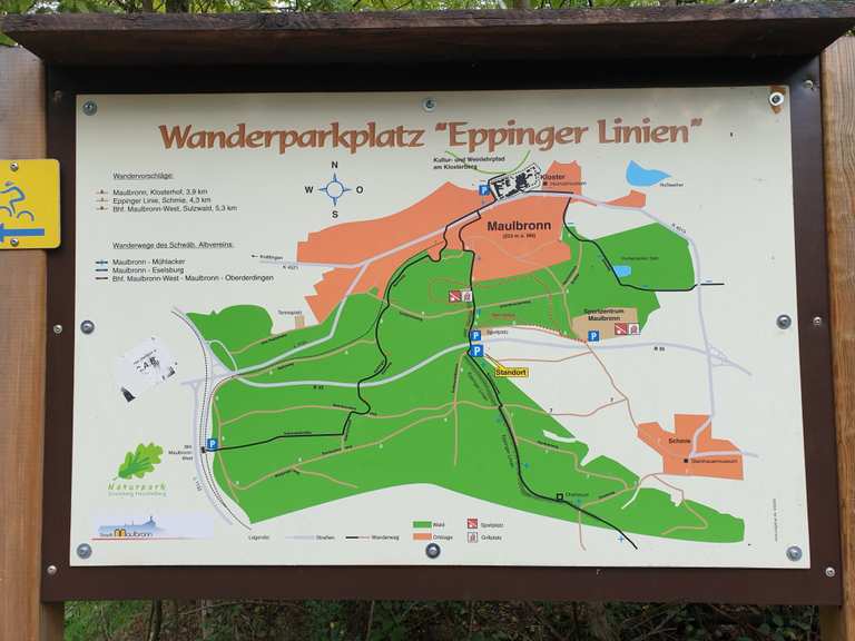 Weg auf dem Wall der Eppinger Linie - Routes for Walking and Hiking