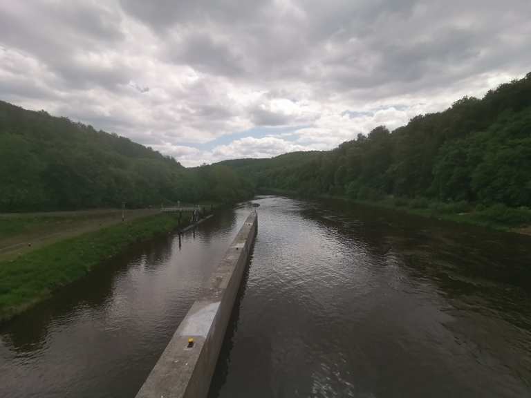 Staustufe / Kraftwerk Fuldatal Wahnhausen MTBroutes en trails Komoot