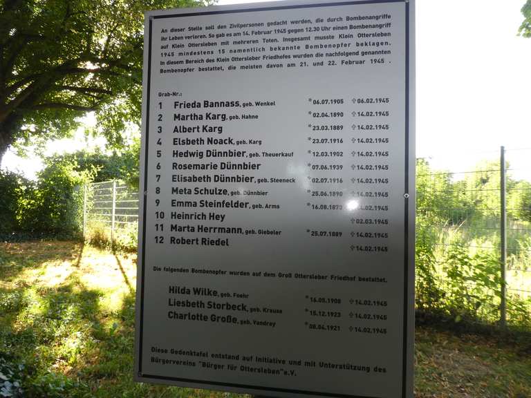Friedhof Klein Ottersleben Radtouren und Radwege komoot