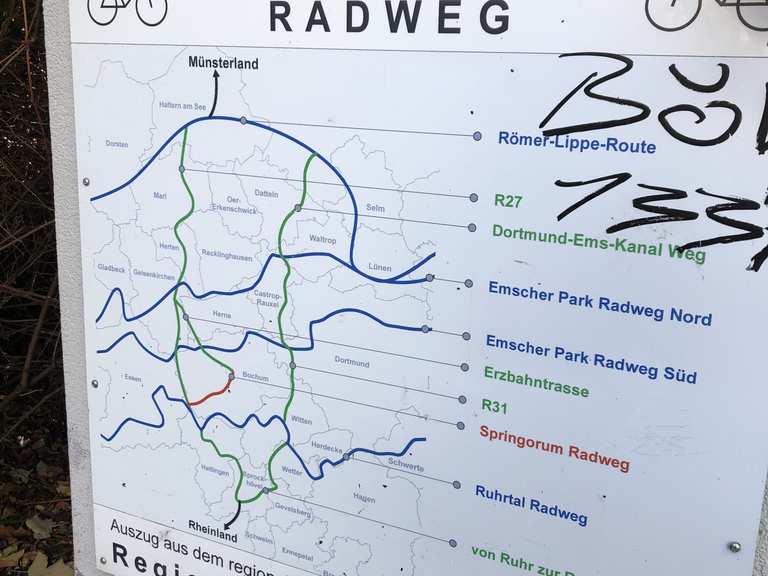 Springorum-Radweg fietsroutes en kaart | Komoot