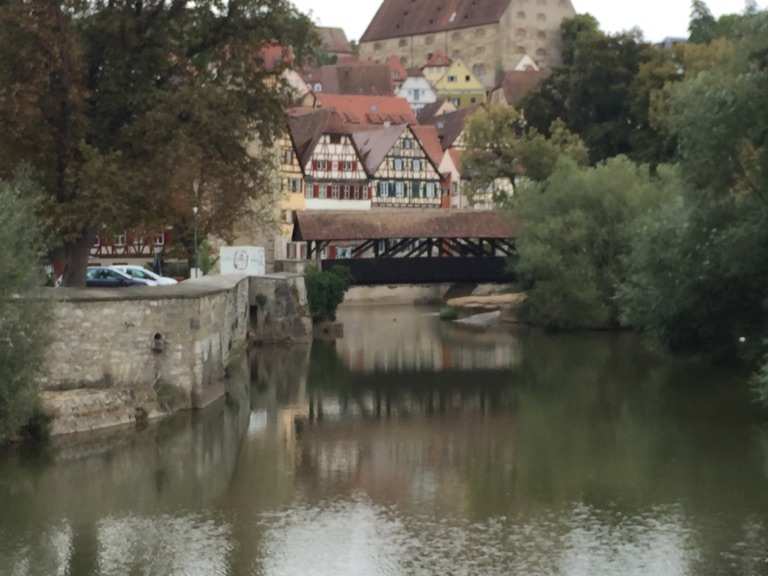 Roter Steg in Schwäbisch Hall (Baden-Württemberg) (r ...