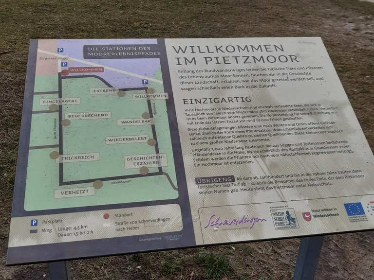 Infopunkt auf dem Weg ins Pietzmoor Routes for Walking and Hiking | Komoot