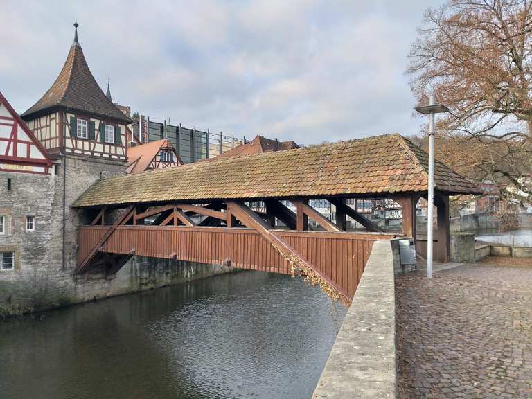 Roter Steg in Schwäbisch Hall (Baden-Württemberg) (r ...