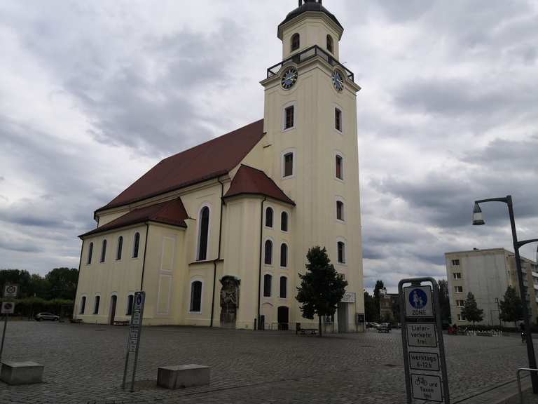 Stadtkirche St. Nikolai in Forst (Lausitz) - Cycle Routes and Map
