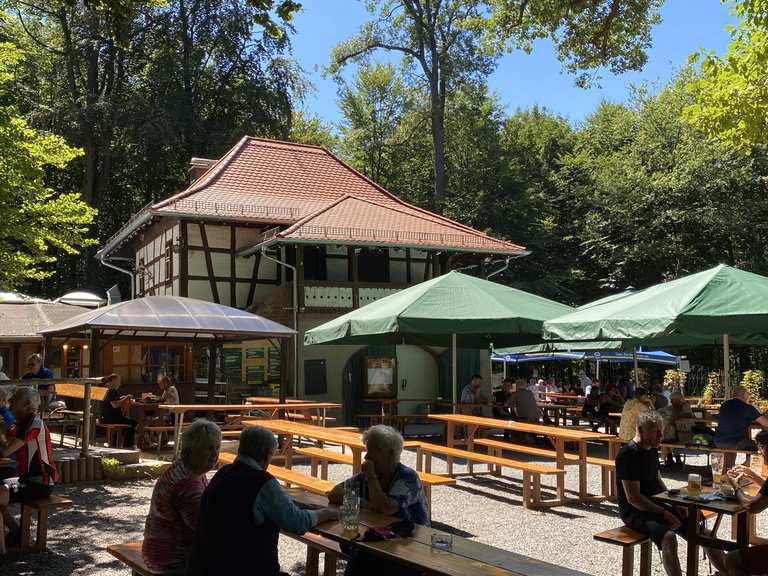 Ausblick HoheWartHaus Runde von Oberbessenbach Wanderung Komoot