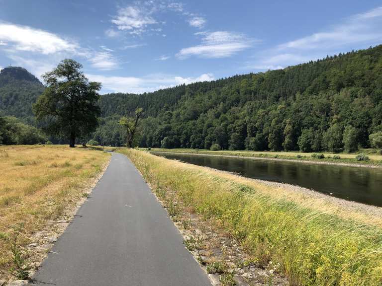 Elberadweg von Bad Schandau nach Königstein Rennradfahren und Rennradtouren komoot