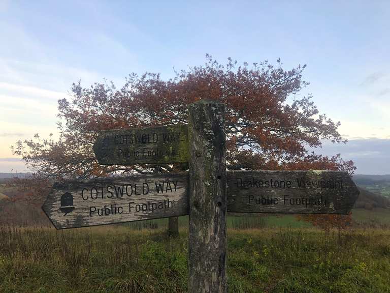 Hill on the Cotswold Way loop from Dursley hike Komoot