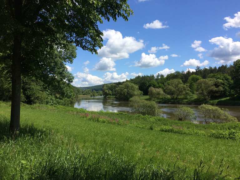 FuldaschleifePanorama Fuldaradweg Runde von Ihringshausen