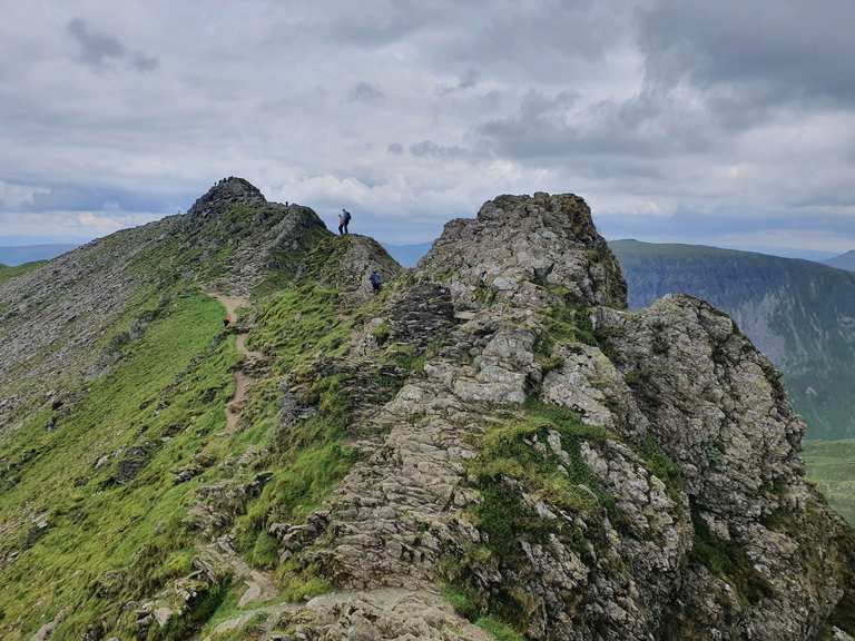 Striding Edge, Helvellyn & Swirral Edge scrambling loop from ...