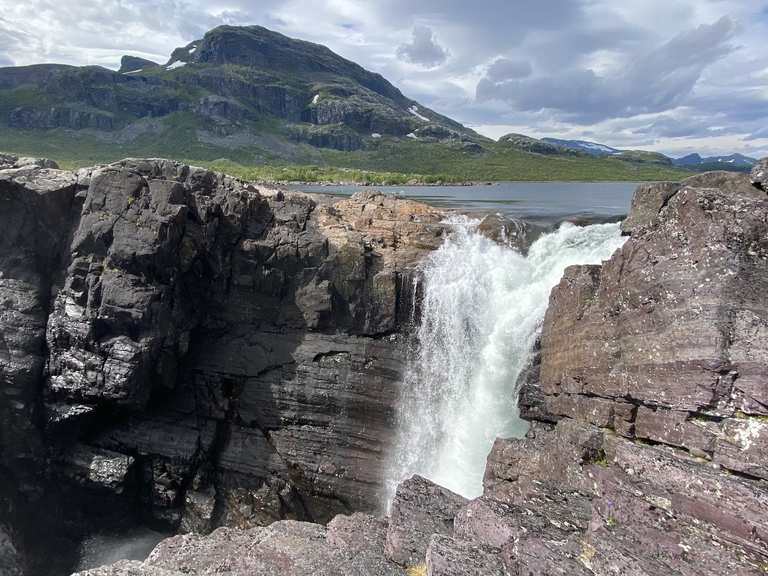 Wasserfall Stora Sjöfallet - Jokkmokk, Norrbotten | Wandertipps & Fotos