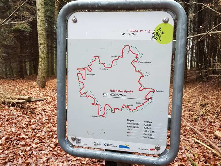 Höchster Punkt der Gemeinde Winterthur Wanderungen und Rundwege komoot