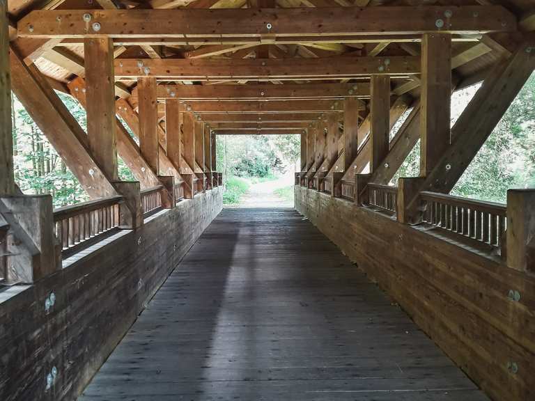 Käppels Teiche Überdachte Holzbrücke Runde von Reichenbach (Vogtl) ob
