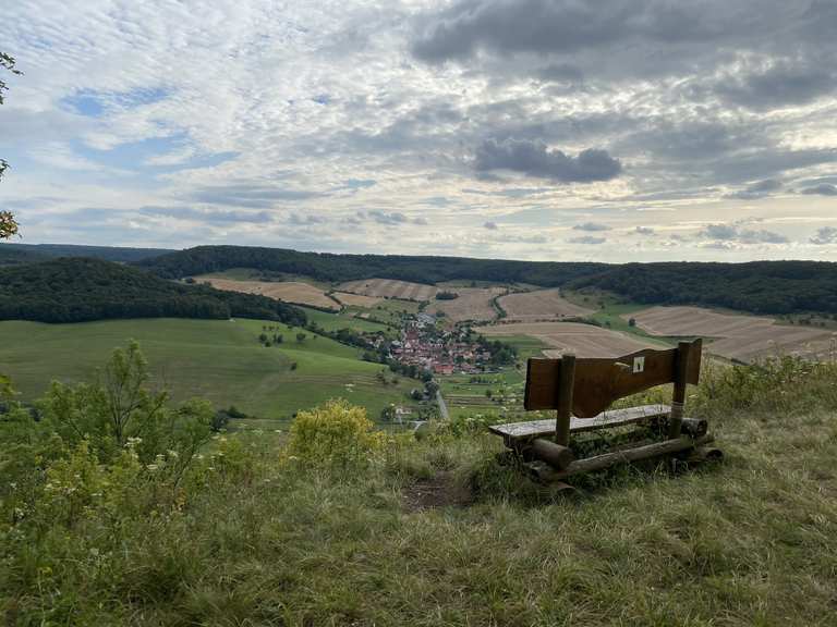 Alter Gleisberg Schöne Aussicht mit Bank Runde von Jenalöbnitz