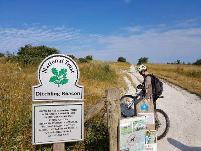 Ditchling Beacon View of Devil's Dyke Loop from London Road (Brighton