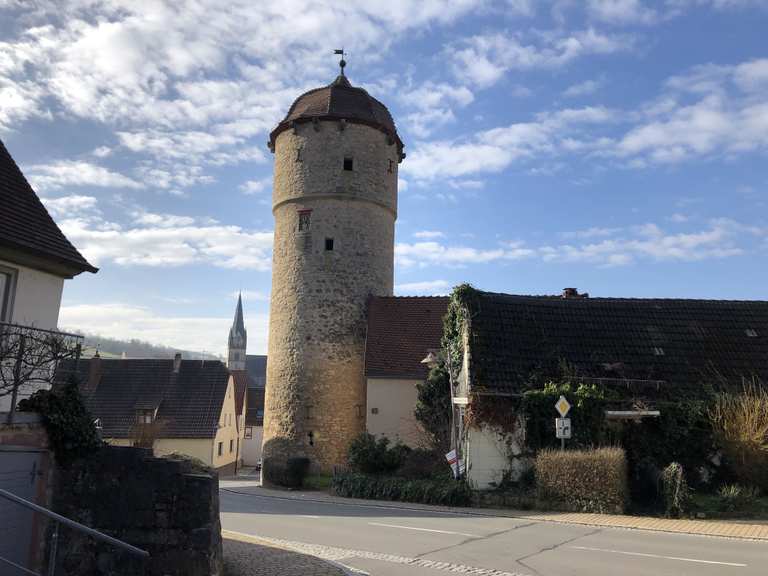 Laudenbach mit Schloss Laudenbach Wanderungen und Rundwege komoot