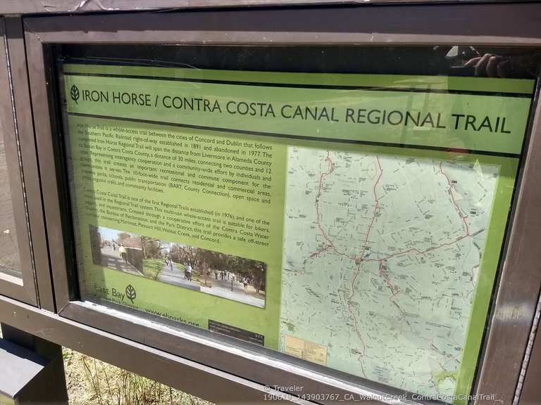 Iron Horse Trail junction with Contra Costa Canal Trail Cycle Routes