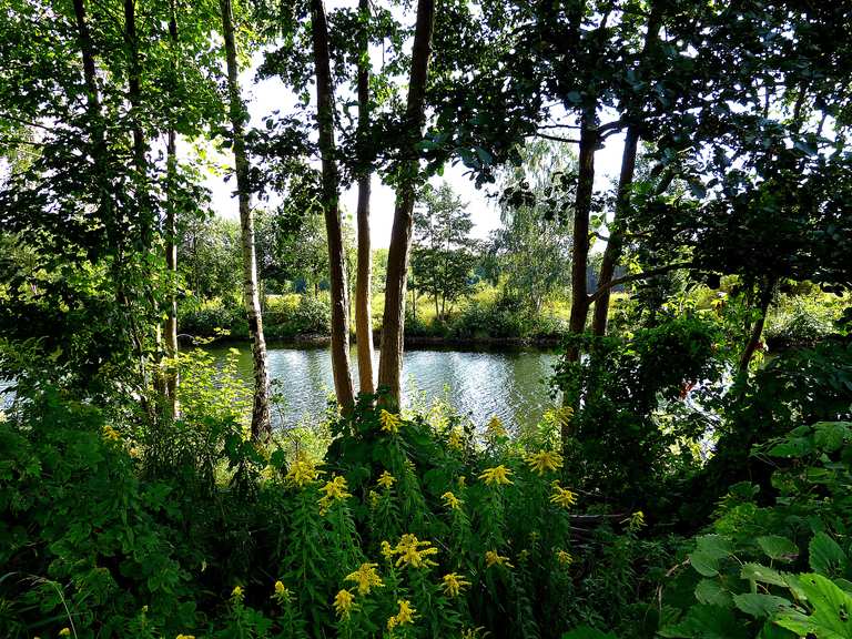 Cycle path along the Havel Canal Beautiful cycle path along the Havel