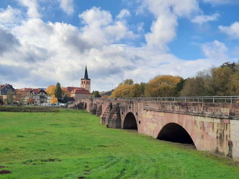 Historische Werrabrücke Vacha: Mountainbike-Touren und -Trails | komoot