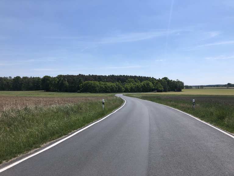 Ruhige Straße am See Zschornaer Teiche Runde von Talstation