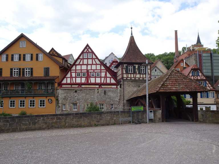 Roter Steg in Schwäbisch Hall (Baden-Württemberg) (r ...