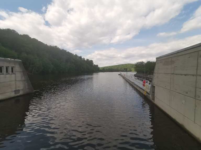 Staustufe / Kraftwerk Fuldatal Wahnhausen MountainbikeTouren und