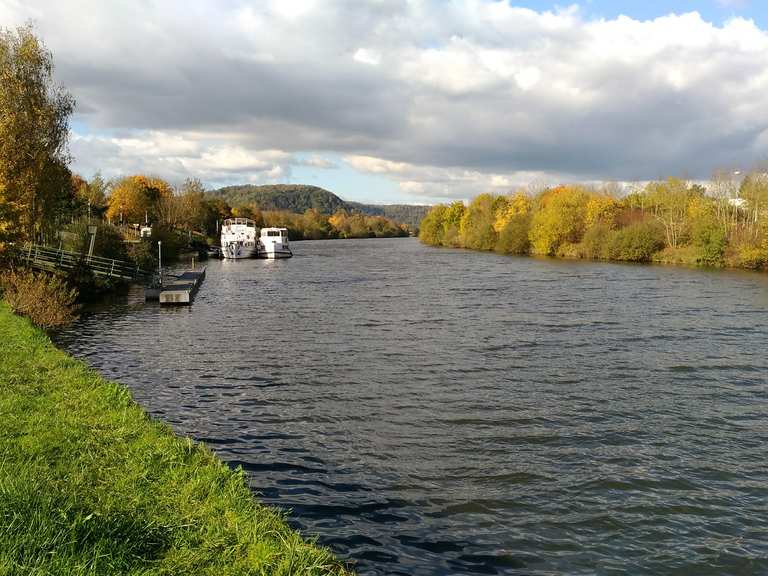 Schöne Strecke An Der Saar Saarufer Bei Saarlouis Rondje Vanuit