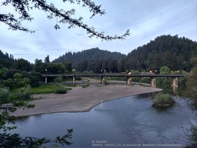 Russian River beach & bridge ⛱️ Moscow Rd, Monte Rio - Cycle Routes and ...