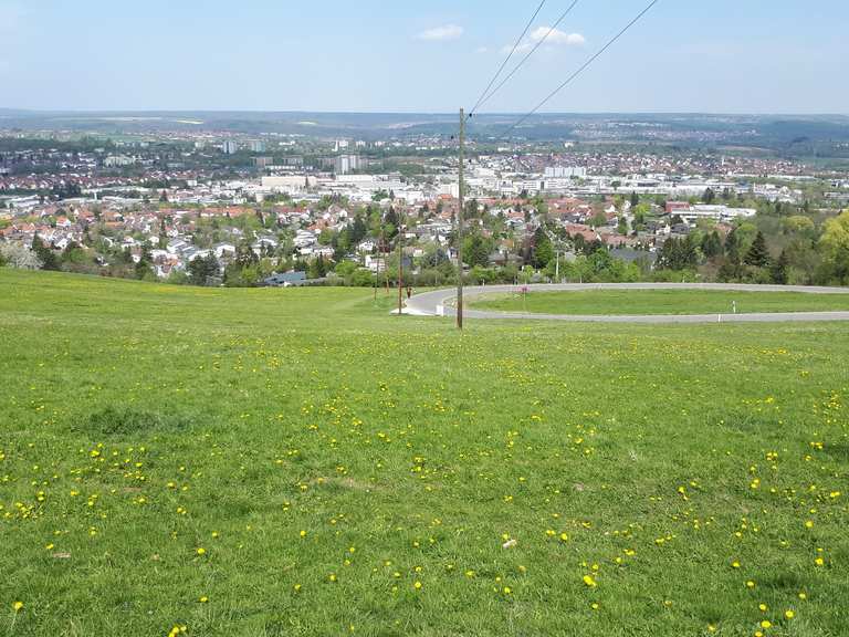 Aussicht von der Achalm Richtung Reutlingen Baden