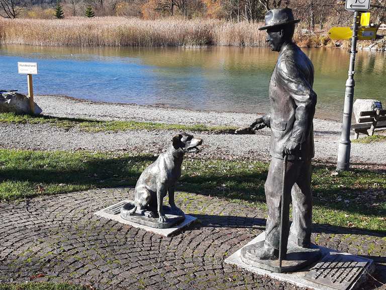 Thomas Mann und Bauschan Denkmal am Mangfallsteg – Wander- & Radrouten ...