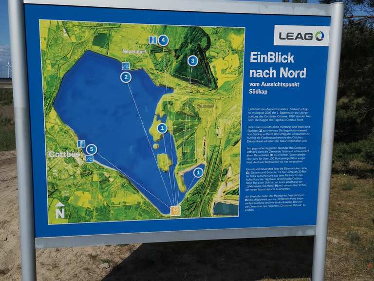 Südlicher Aussichtspunkt der Cottbuser Ostsee : Radtouren und Radwege ...