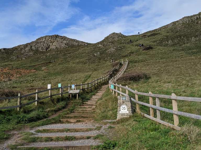 Brean Downs steps up from the beach: Wanderungen und Rundwege | komoot