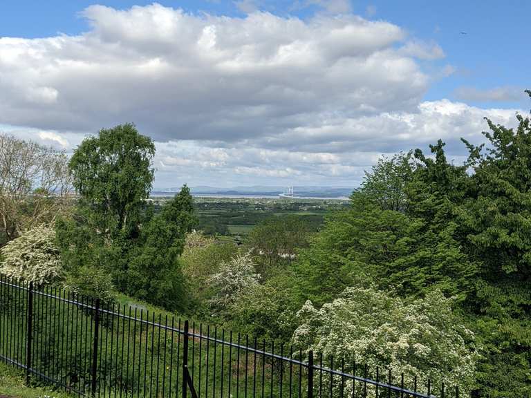 View of both Severn Bridges from Almondsbury Road Cycle Routes and Map Komoot