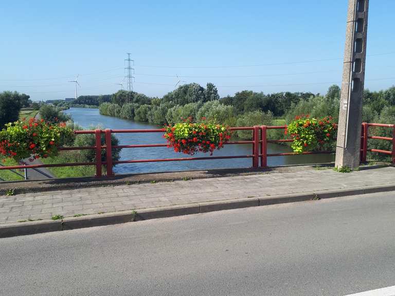 De brug van de Waterhoek (oftewel de brugge van Rugge): Rennradfahren ...