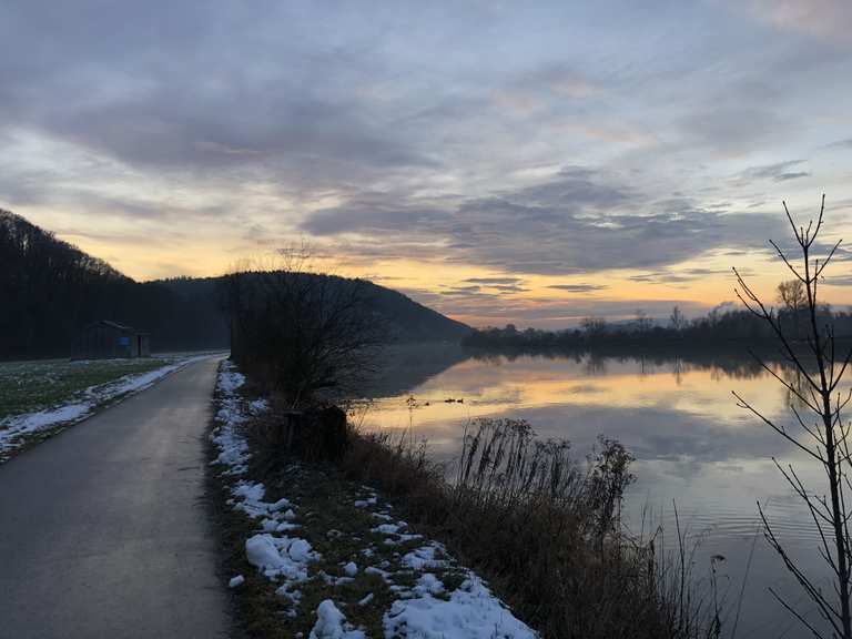 Donauradweg zwischen Bad Abbach und Saal an der Donau wiellerroutes en