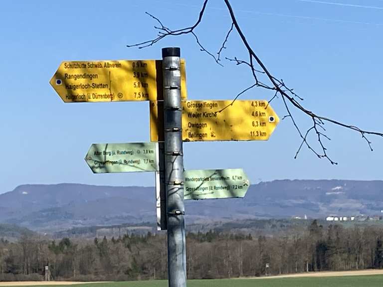 Blick über Stetten Schloss Hirrlingen Runde von