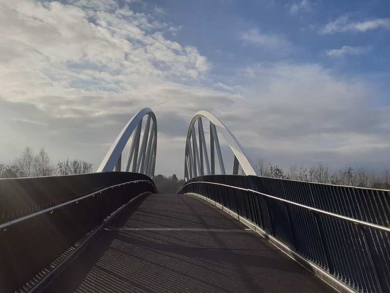 UptononSevern Powick cycle & foot bridge loop from Hanley Swan