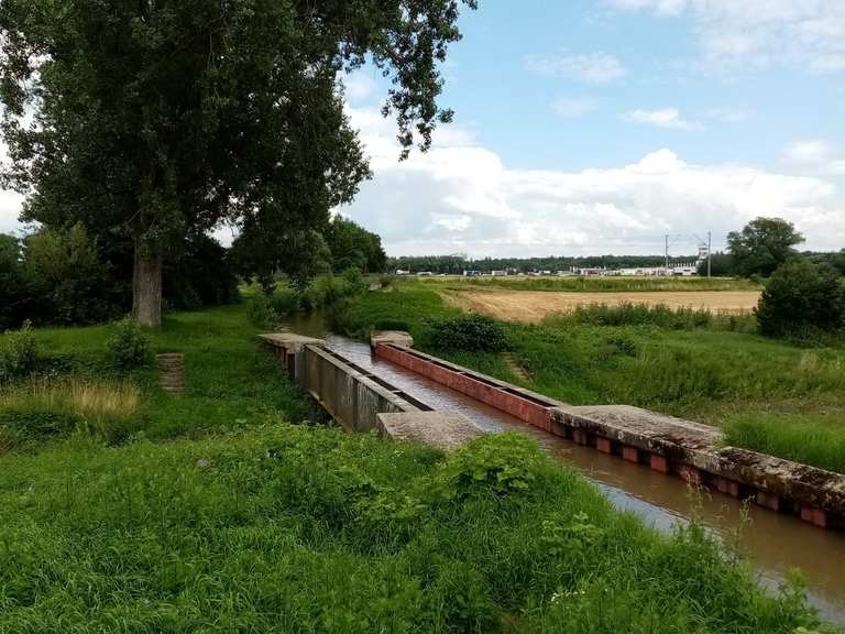 Alte Drehbrücke zur Insel Rott Super Radweg am Rhein